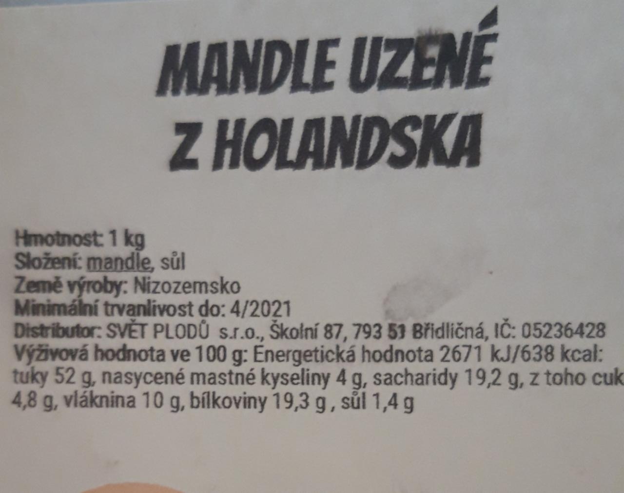 Fotografie - údené mandle z Holandska