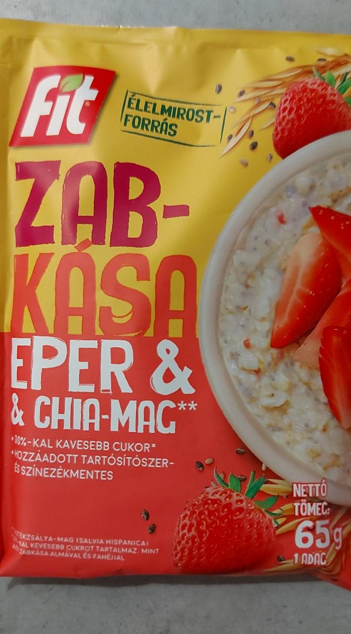 Fotografie - Zabkása Eper & chia mag Fit