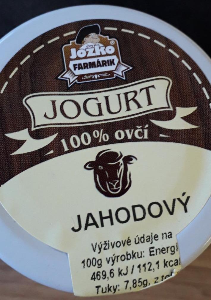 Fotografie - Jogurt 100% ovčí jahodový Jožko Farmárik