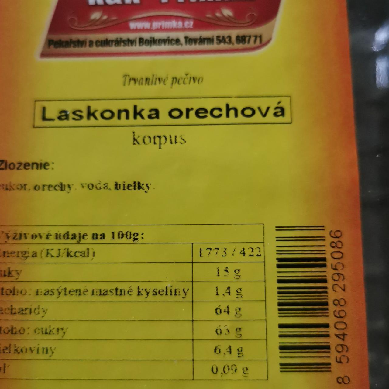 Fotografie - Laskonka orechová korpus K&K - Primka