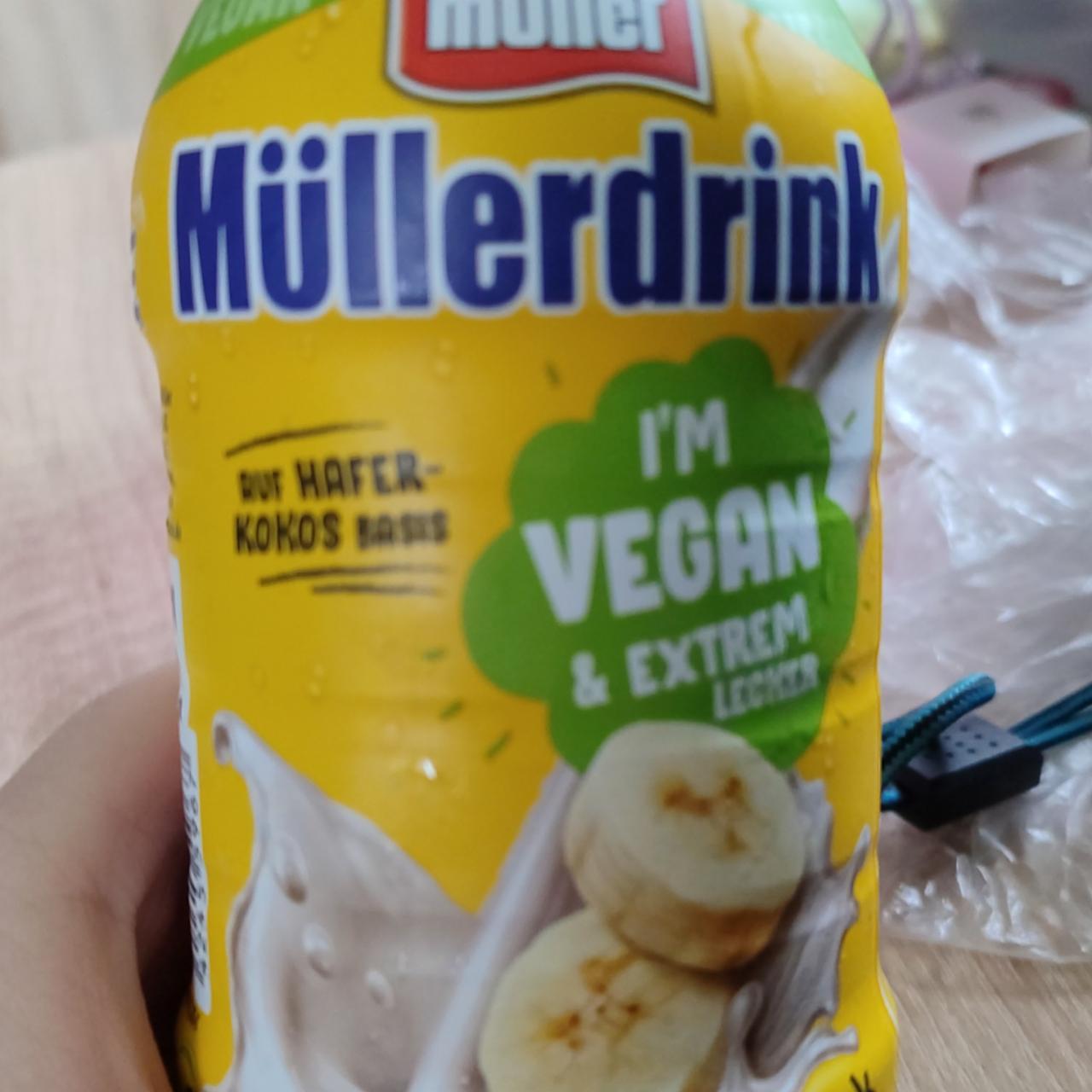 Fotografie - Müllerdrink banana Hafer-Kokos vegan Müller