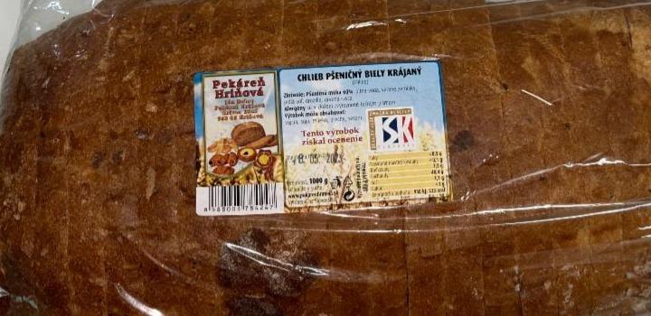 Fotografie - chlieb pšeničný biely krajany Hrinova
