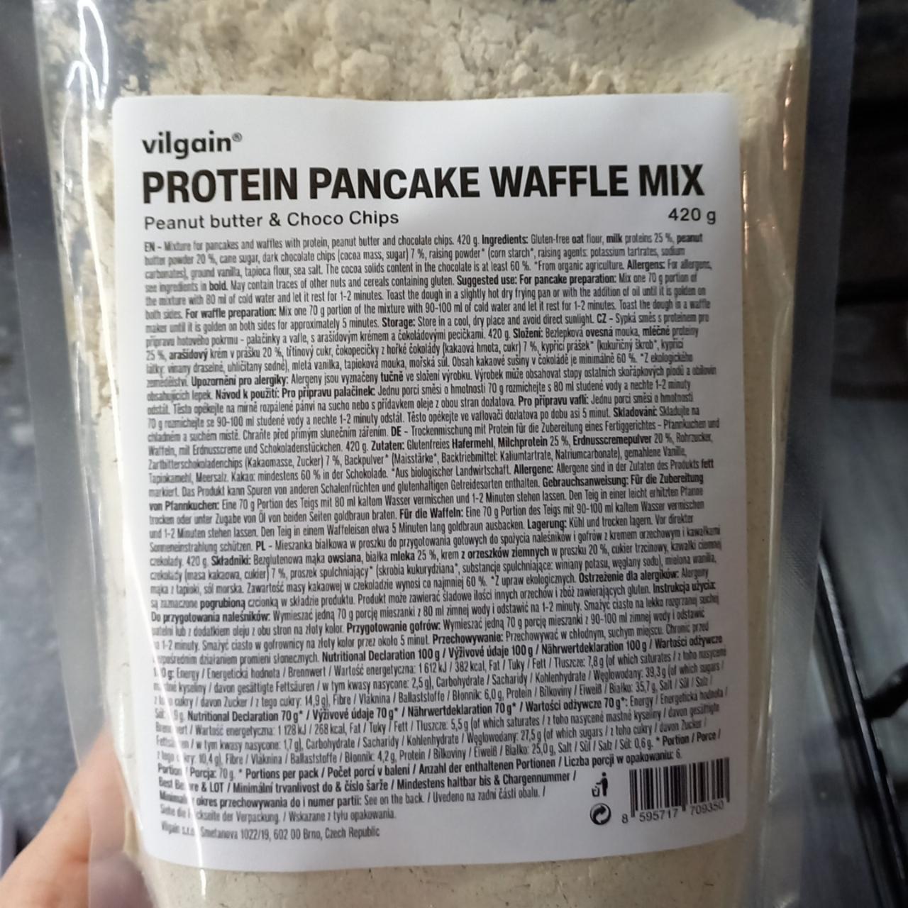 Fotografie - Protein Pancake Waffle Mix Peanut butter & Choco Chips Vilgain