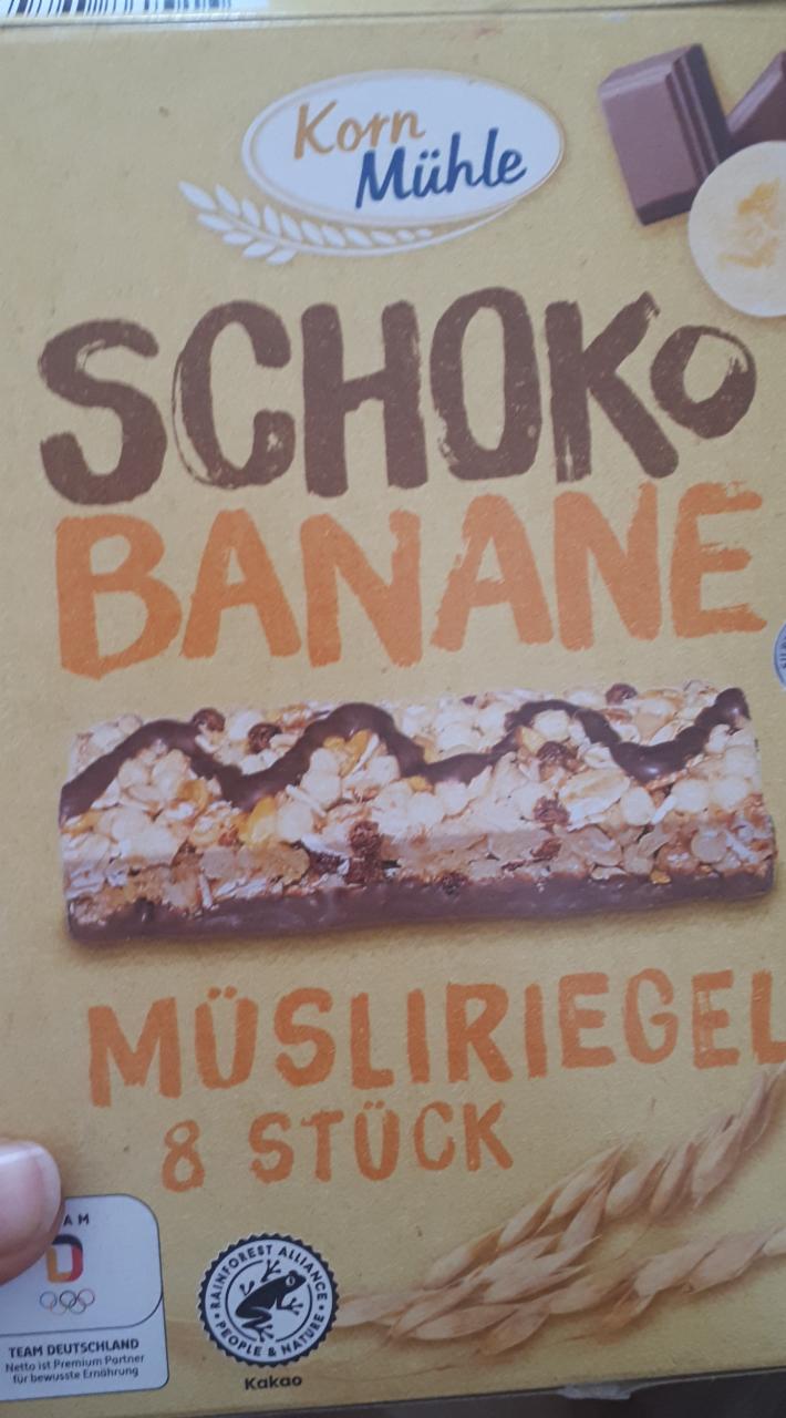 Fotografie - schoko banane müsliriegel Korn Mühle