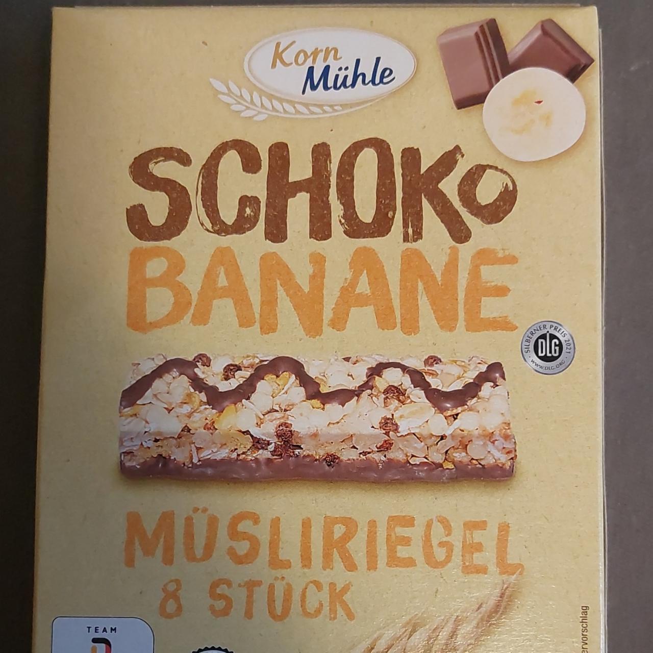 Fotografie - schoko banane müsliriegel Korn Mühle