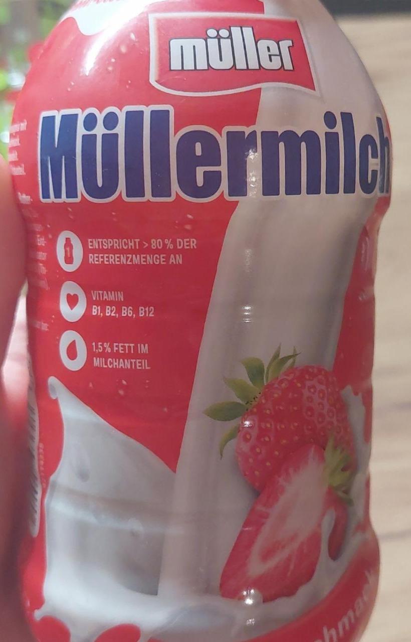 Fotografie - Mullermilch jahodové mlieko Müller