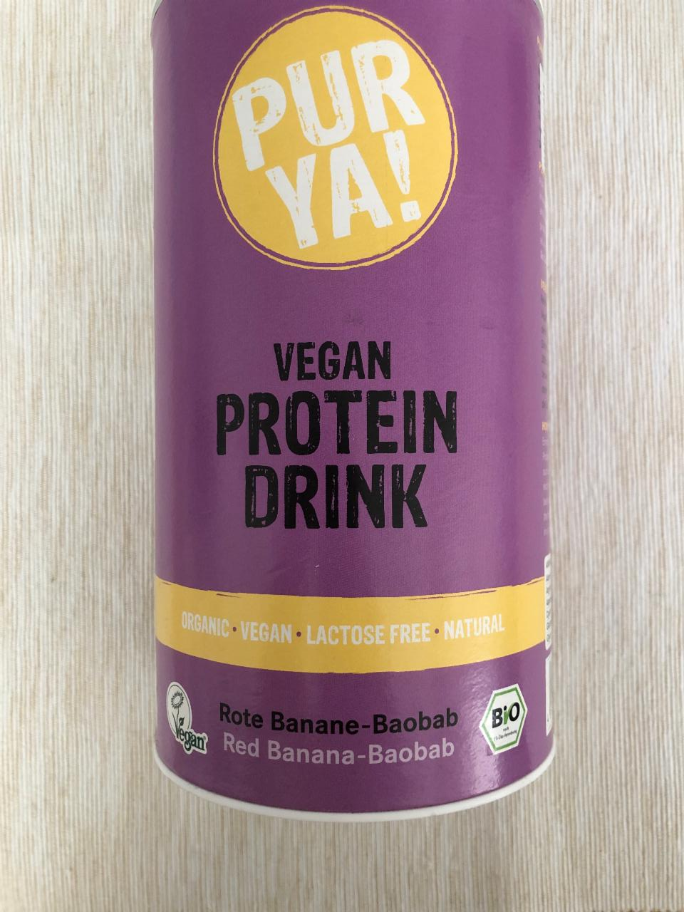 Fotografie - Vegan protein drink Red banana - Baobab