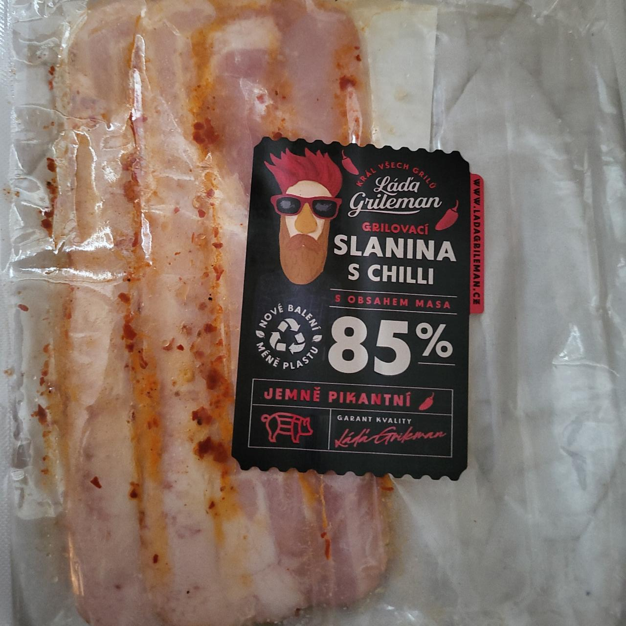 Fotografie - Grilovací slanina s chilli s obsahem masa 85% Láďa Grileman
