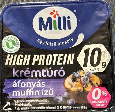 Fotografie - High protein krémtúró áfonyás muffin ízű Milli