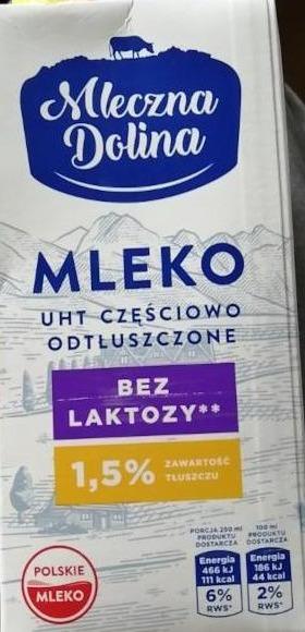 Fotografie - Mleko 1.5% bez laktozy Mleczna Dolina