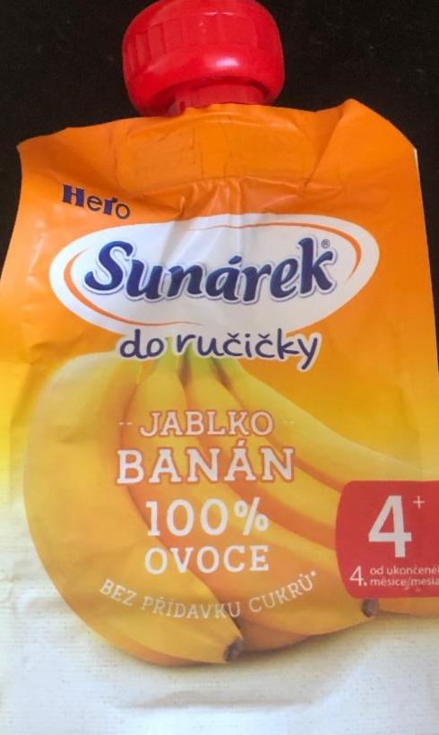 Fotografie - Sunárek do ručičky jablko banán 100% ovoce