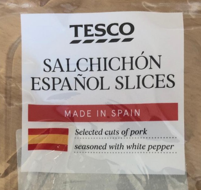 Fotografie - Salchichón Espaňol Slices Tesco