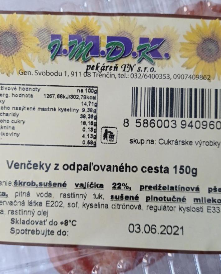 Fotografie - venčeky z odpaľovaneho cesta 150g