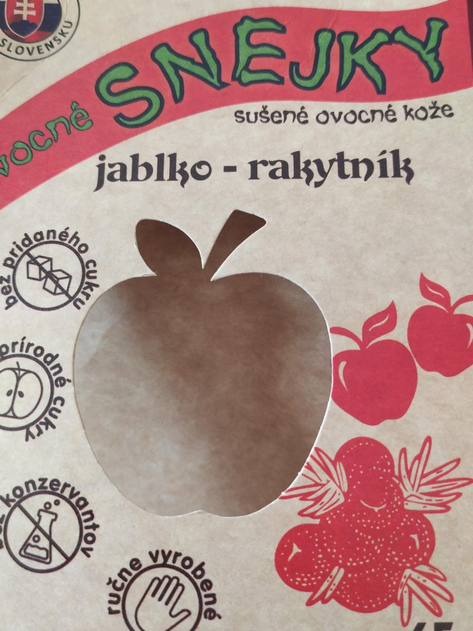 Fotografie - Ovocné snejky sušené ovocné kože jablko - rakytník