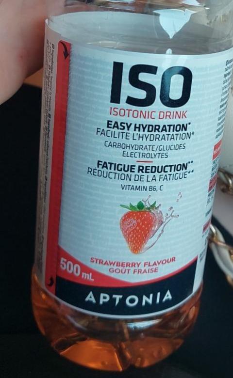 Fotografie - ISO isotonic drink Strawberry Aptonia