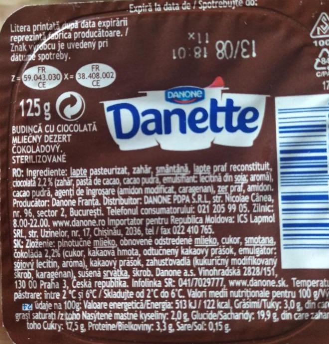 Fotografie - Danone Danette čokoláda