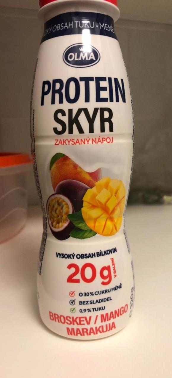 Fotografie - Protein skyr kyslý nápoj broskyňa-mango-marakuja Olma