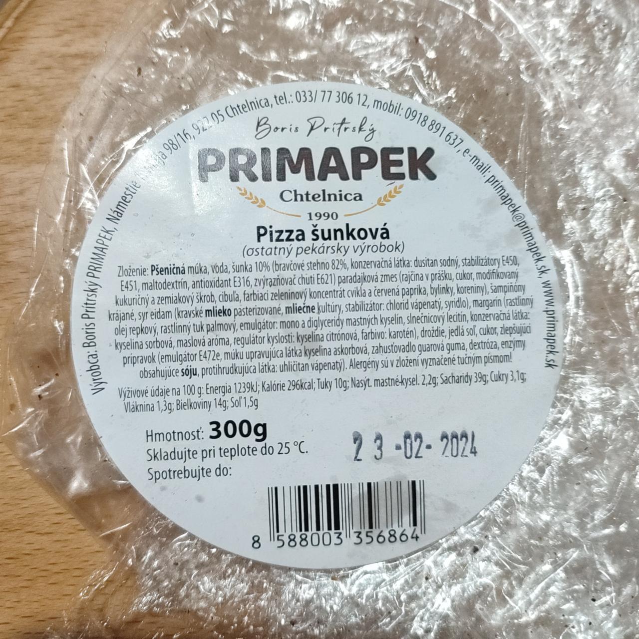 Fotografie - Pizza šunková Primapek