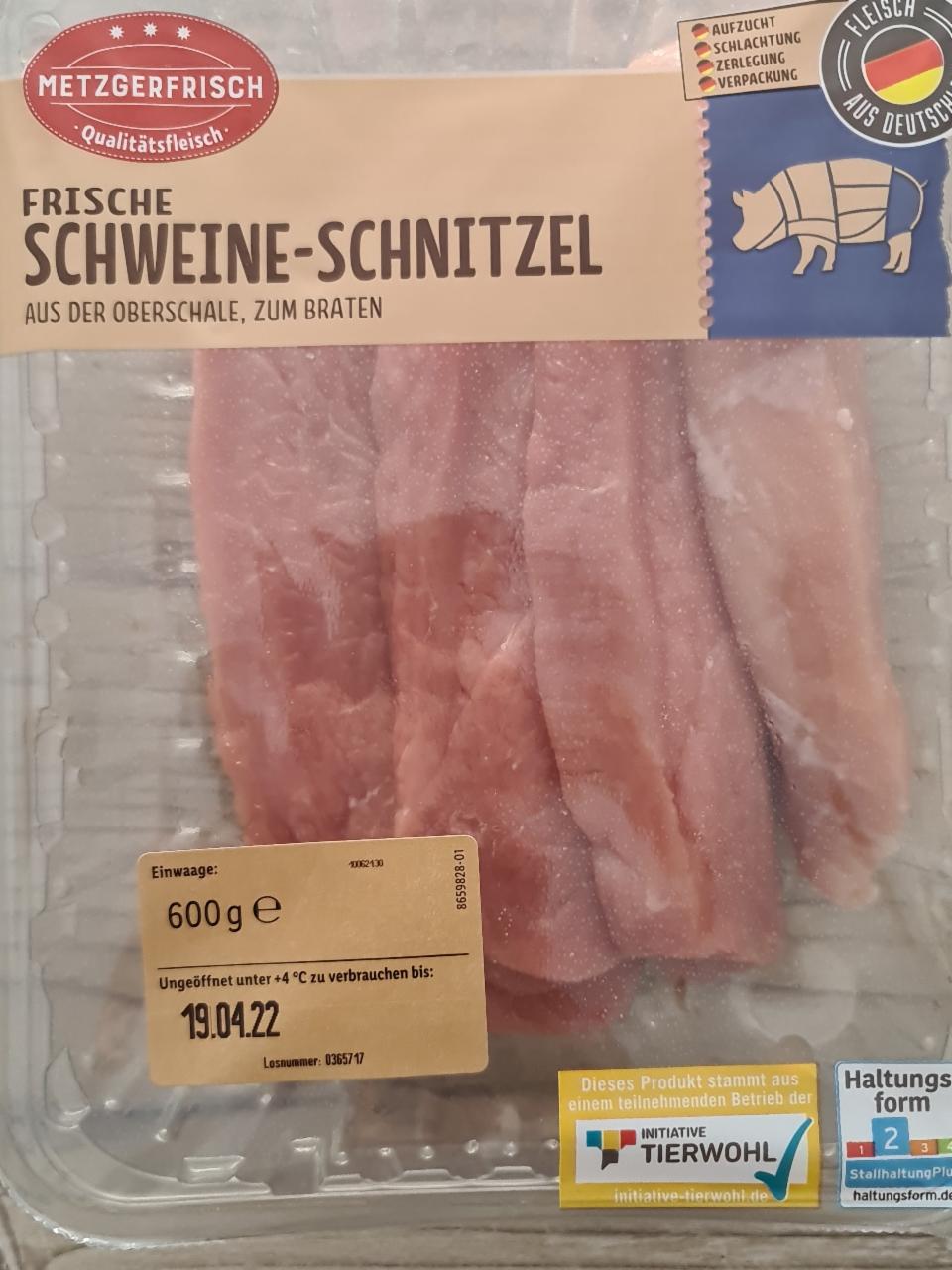 Schweine Schnitzel Metzgerfrisch - kalórie, kJ a nutričné hodnoty | Billiger Montag