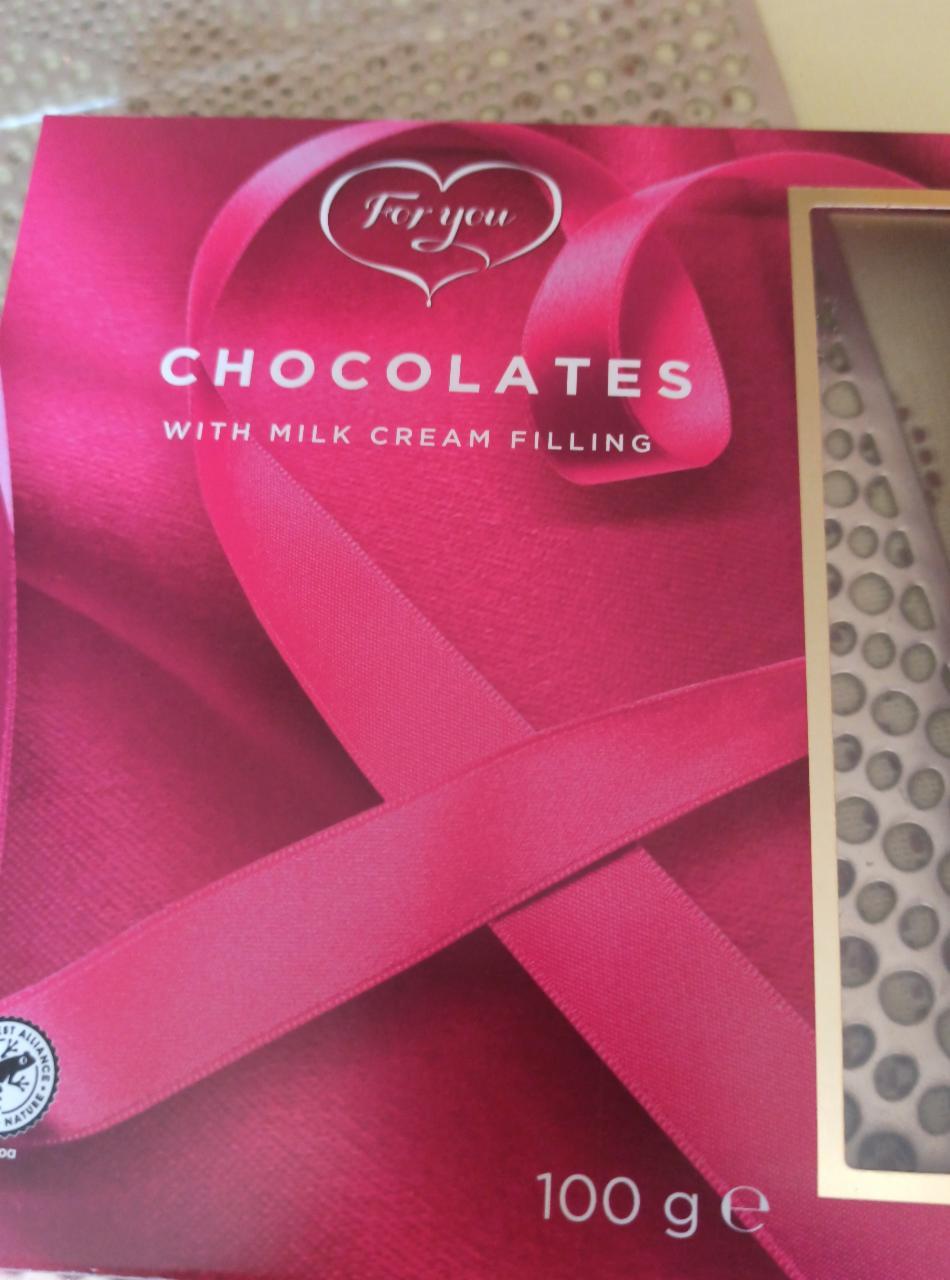 Fotografie - For you chocolates with Milkcreamfillimg