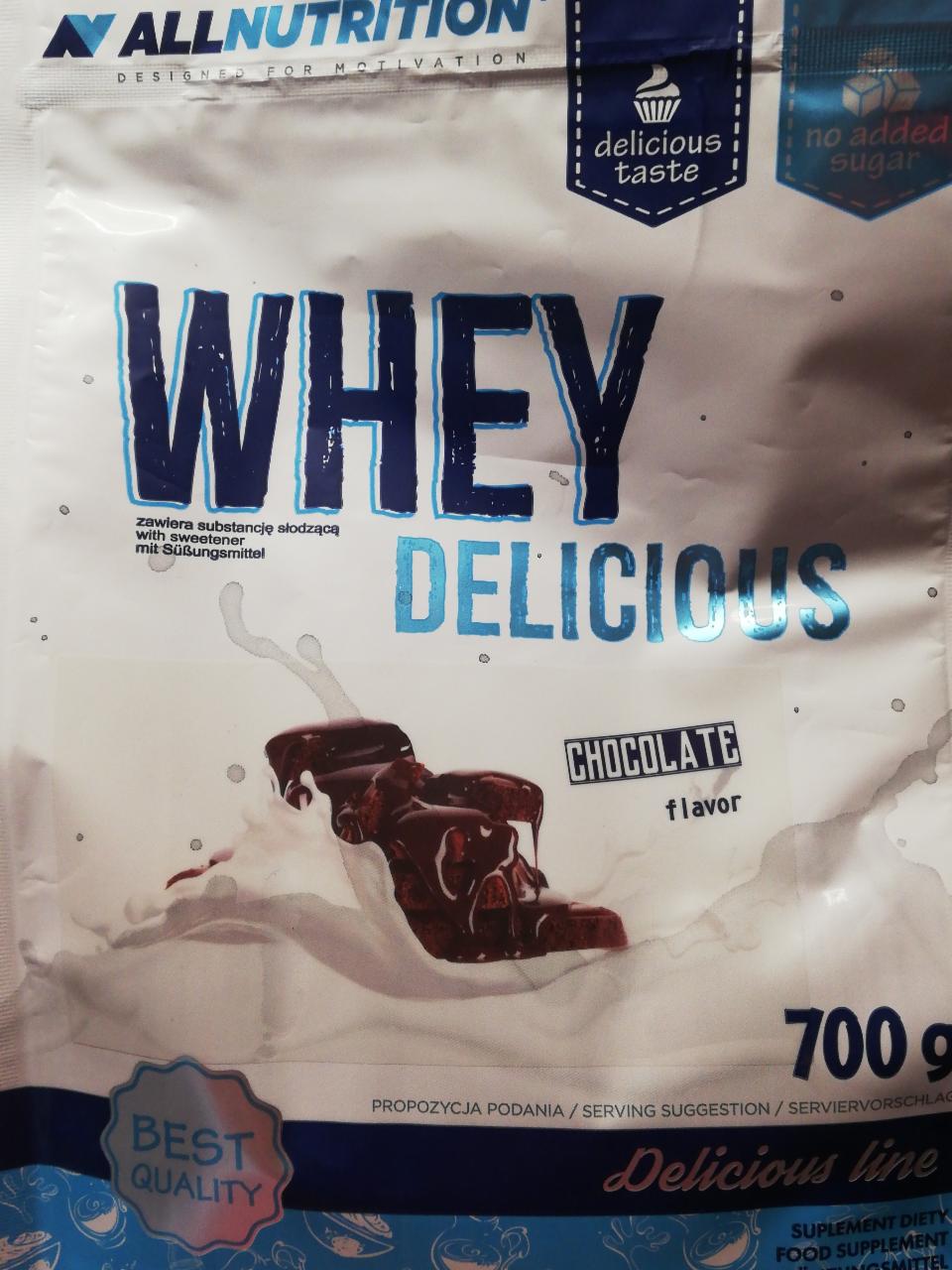 Fotografie - Whey Delicious Chocolate AllNutrition