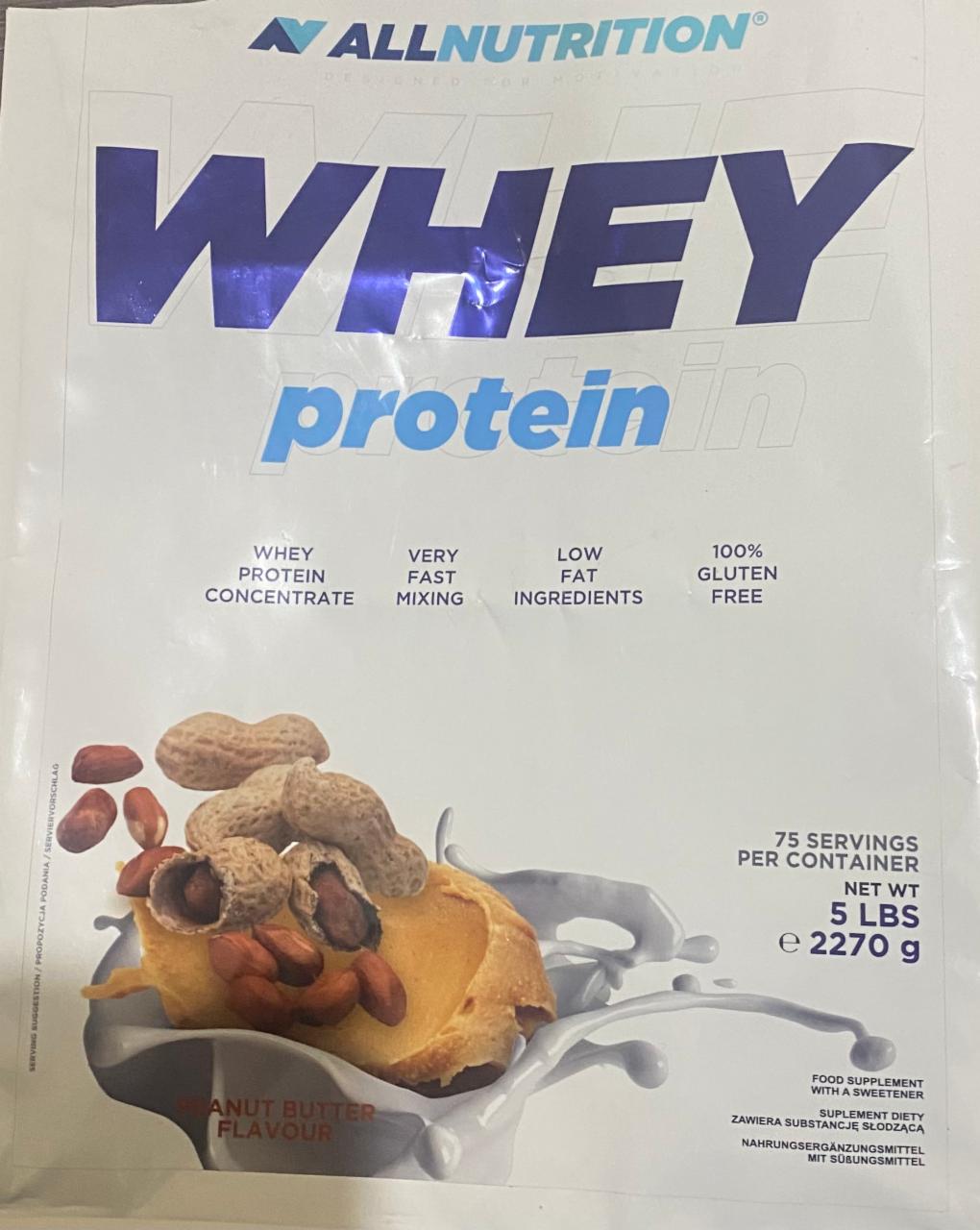 Fotografie - Whey protein peanut butter flavour AllNutrition