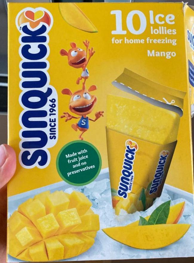 Fotografie - sunquick mango ice lollies for home freezing