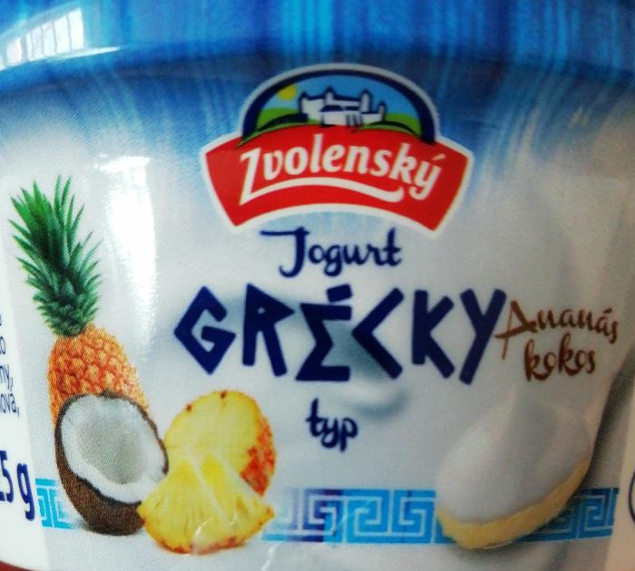 Fotografie - zvolensky jogurt grecky typ ananas kokos