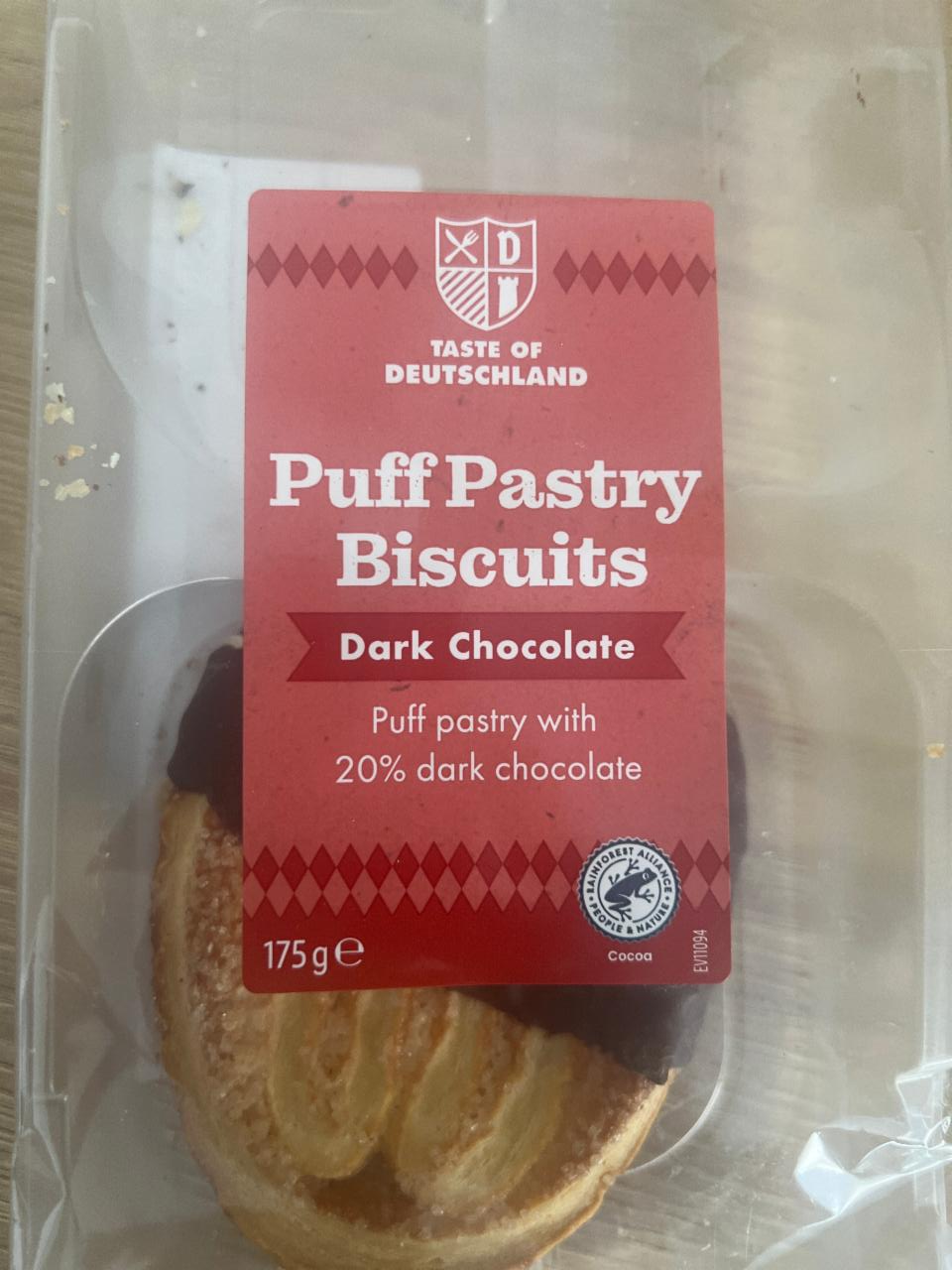 Fotografie - Puff Pastry Biscuits Dark Chocolate Taste of Deutschland