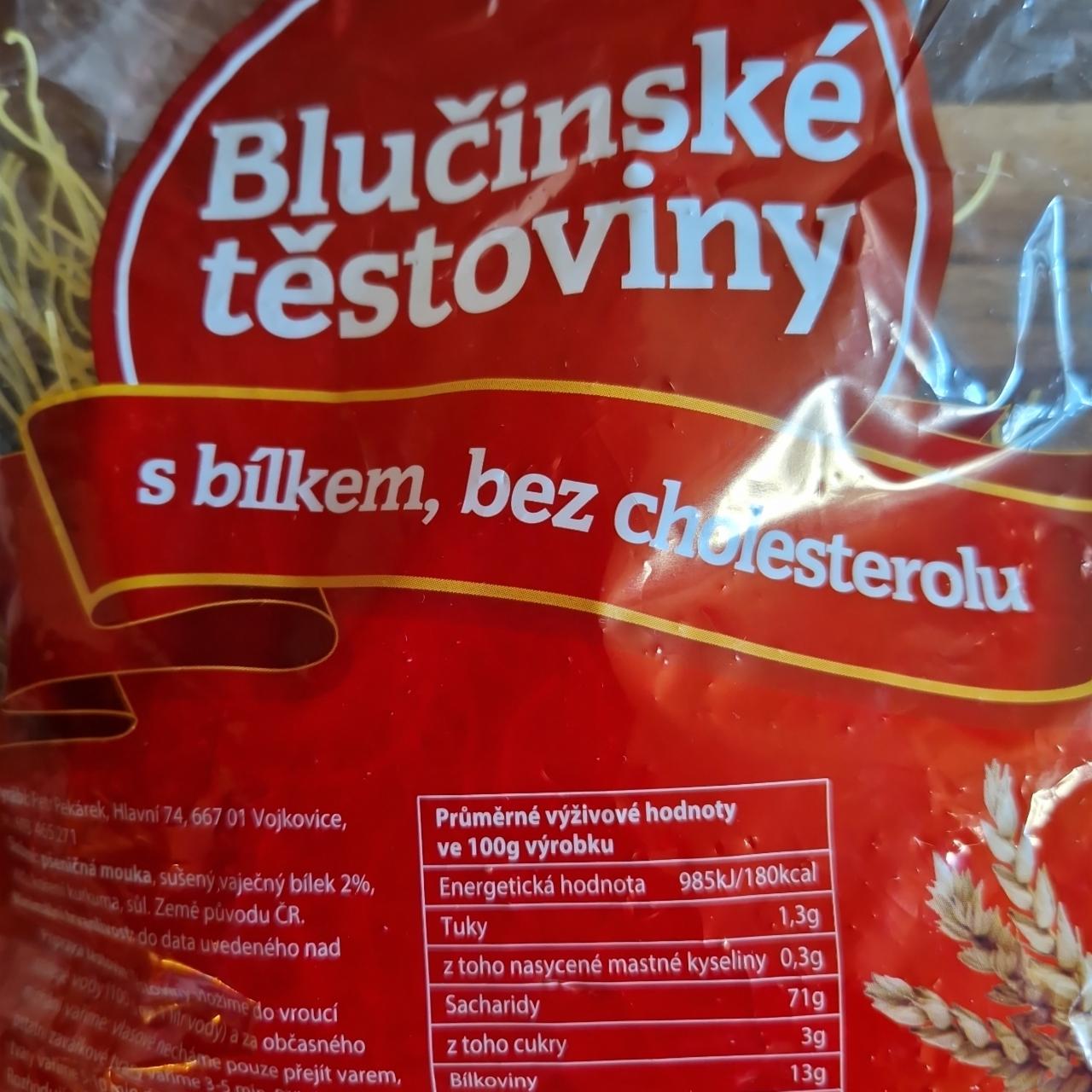 Fotografie - Těstoviny s bílkem, bez cholesterolu Nudle vlasové Blučinské těstoviny