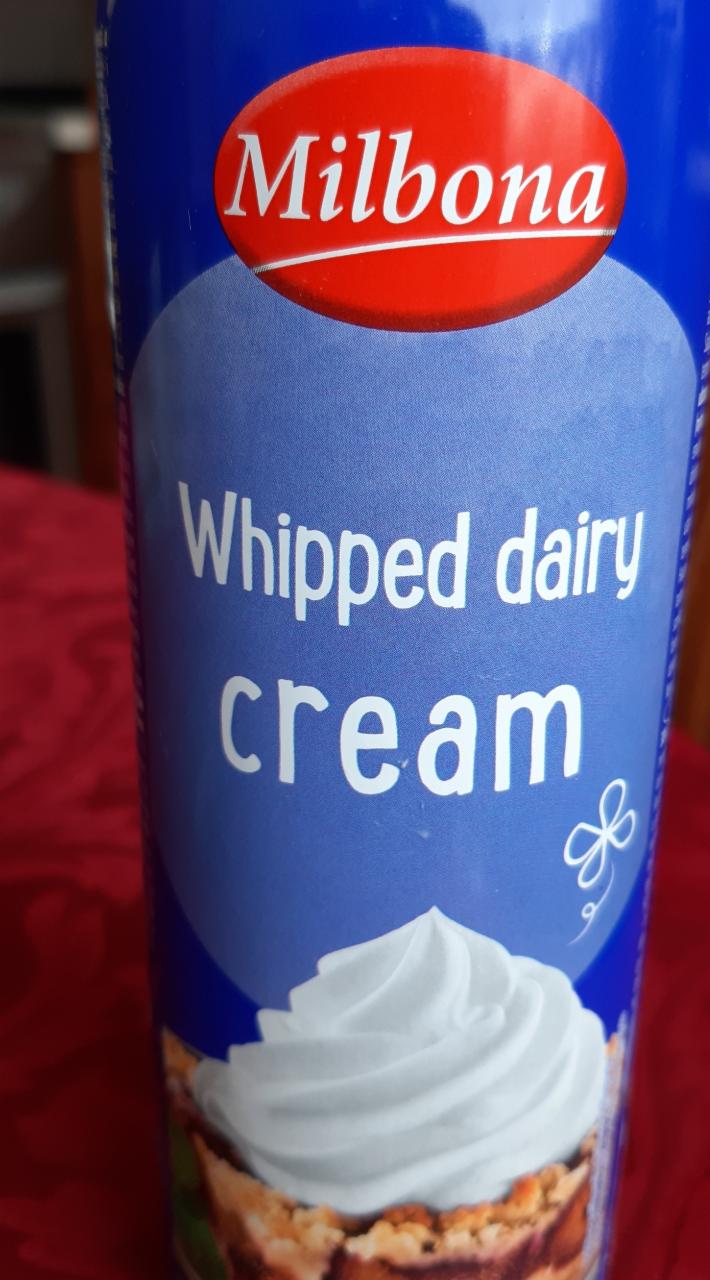 Fotografie - Whipped dairy cream Milbona