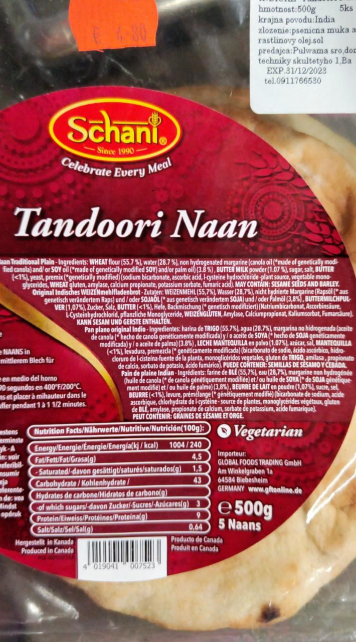 Fotografie - Tandoori Naan Schani