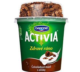 Fotografie - Activia zdravé ráno čokoládové müsli s orieškami Danone