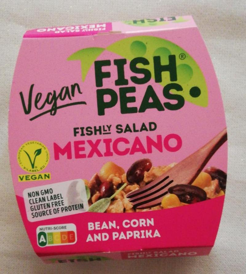 Fotografie - Fishly salad Mexicano bean, corn and paprika Fish peas Vegan