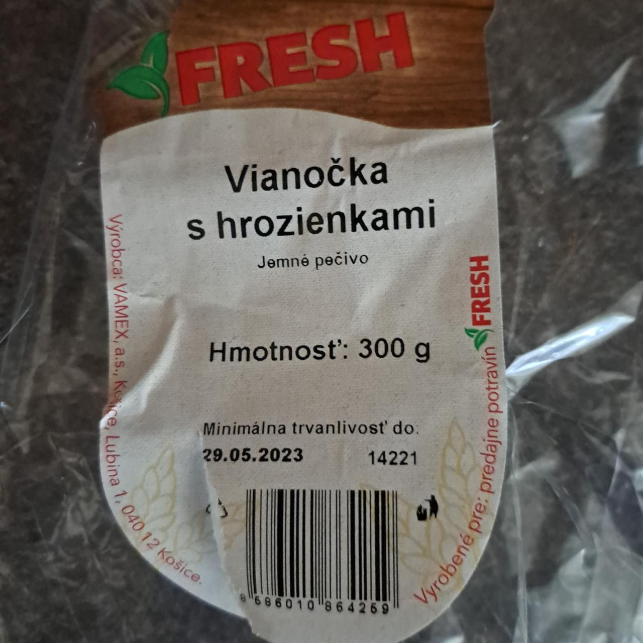 Fotografie - Vianočka s hrozienkami Fresh