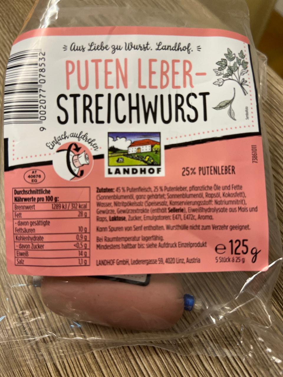 Fotografie - Puten Leber-Streichwurst Landhof