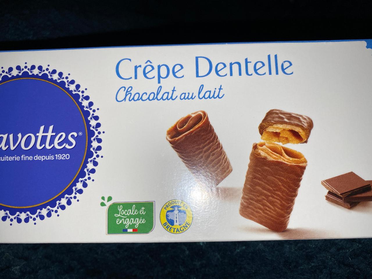 Fotografie - Gavottes crêpe chocolate dentelle chocolat au lait 