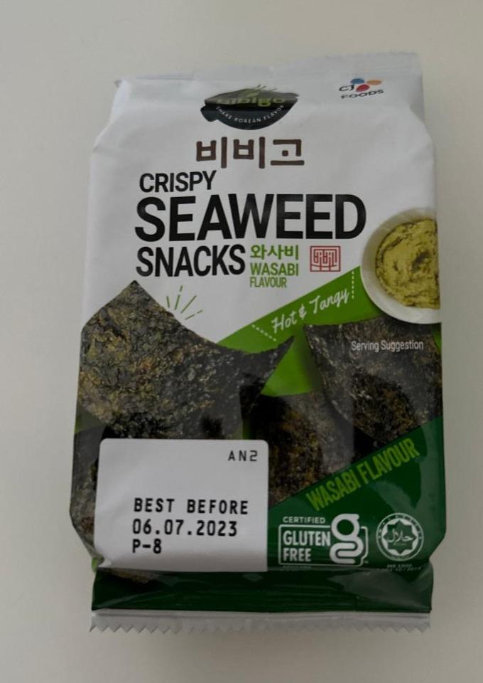 Fotografie - Crispy Seaweed Snacks Wasabi Bibigo