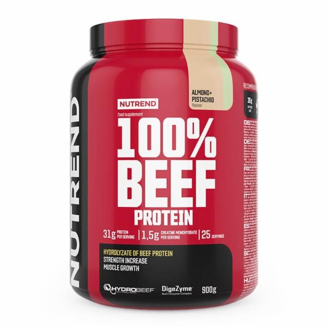 Fotografie - 100% beef protein almond + pistachio Nutrend
