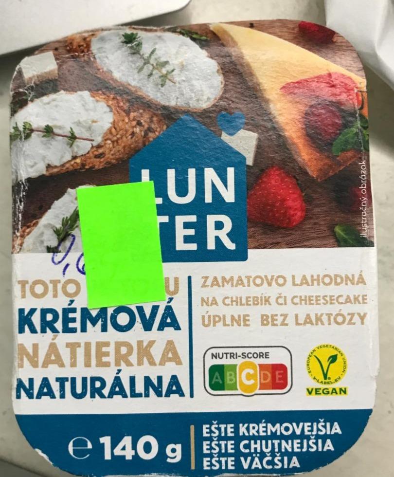 Fotografie - Krémová nátierka naturálna Lunter