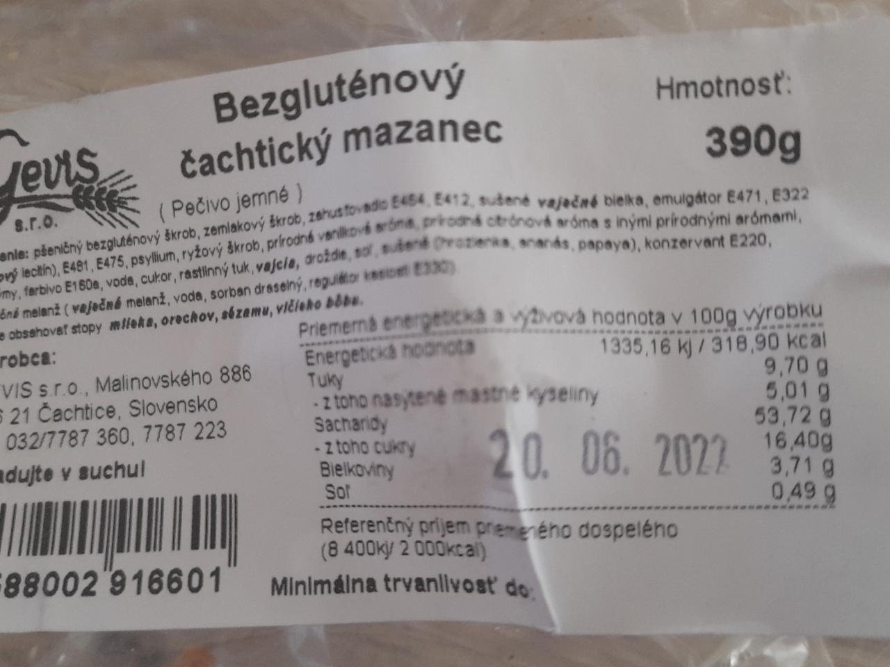 Fotografie - bezglutenovy čachticky mazanec