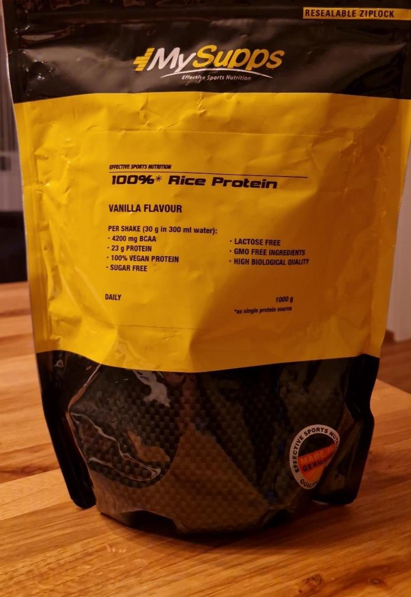 Fotografie - 100% Rice Protein Vanilla Flavour MySupps