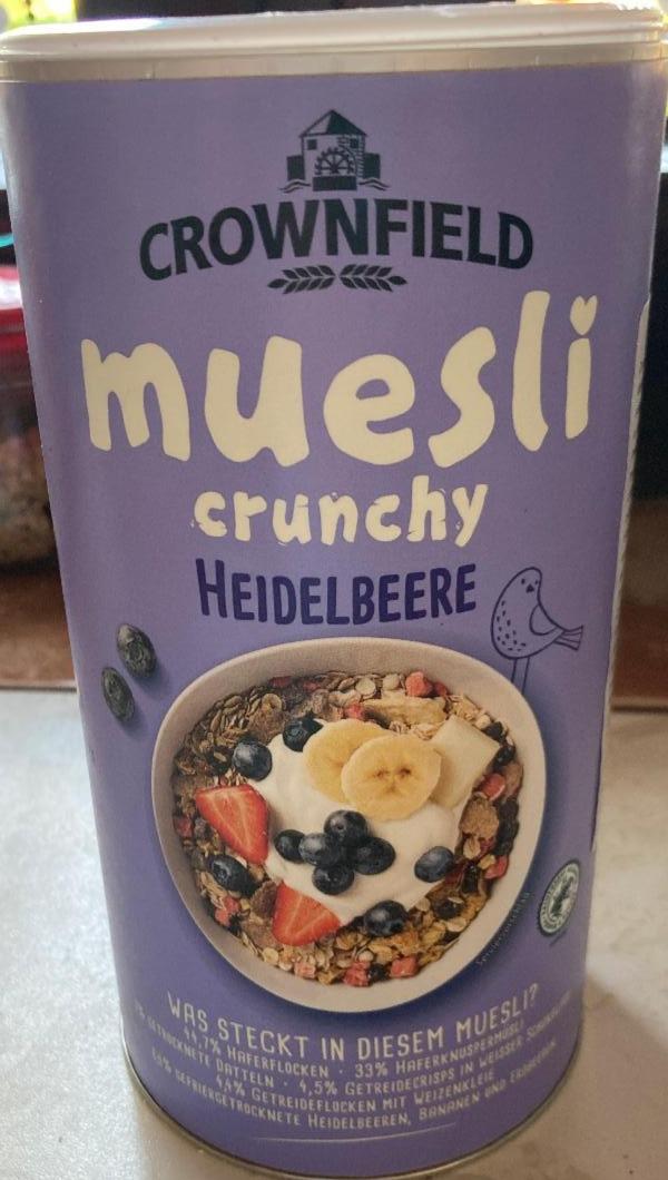 Fotografie - Muesli Crunchy Heidelbeere Crownfield