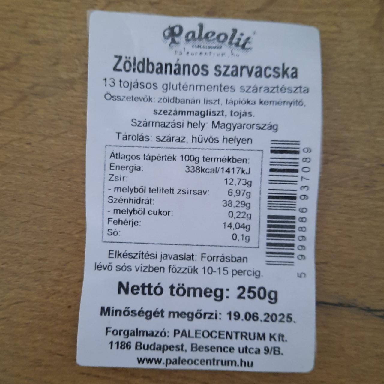 Fotografie - Zöldbanános szarvacska Paleolit