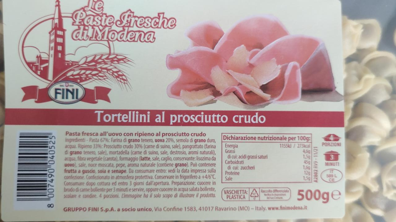 Fotografie - Tortellini al prosciutto crudo Le paste fresche di Modena