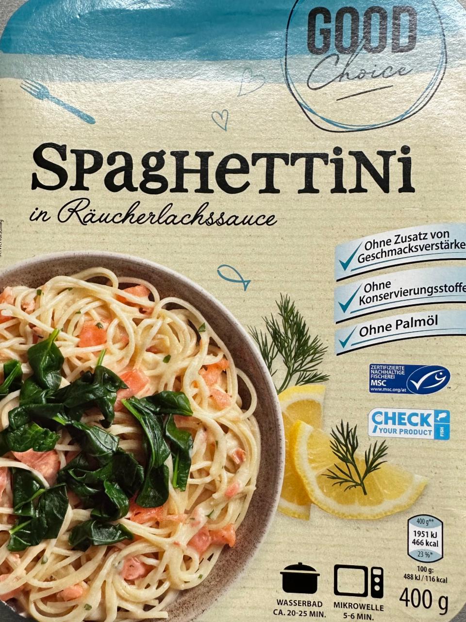 Fotografie - Spaghettini in Räucherlachssauce Good choice