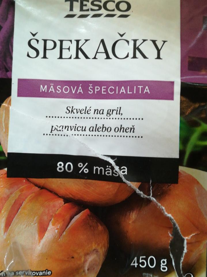 Fotografie - špekačky 80% Tesco