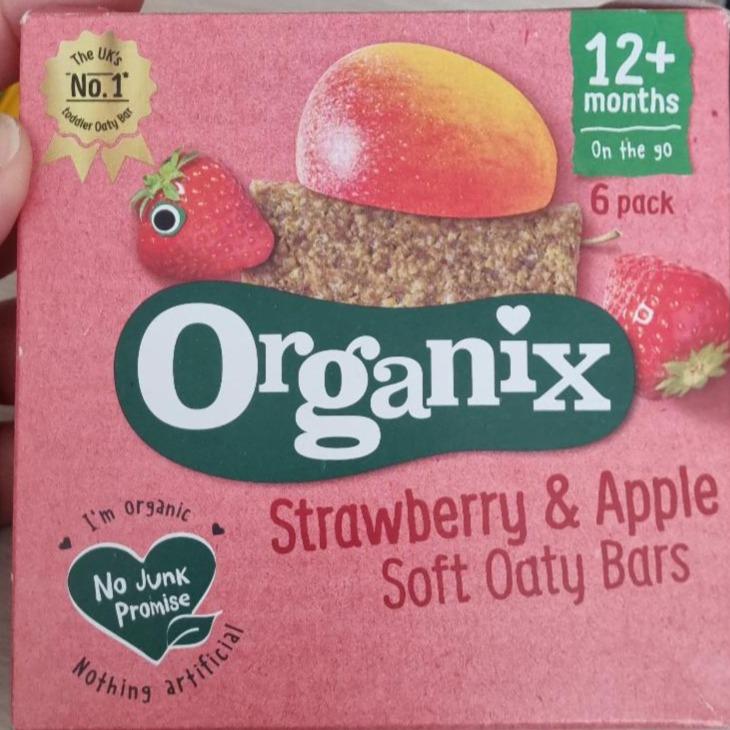 Fotografie - Strawberry & Apple Soft Oaty Bars Organix
