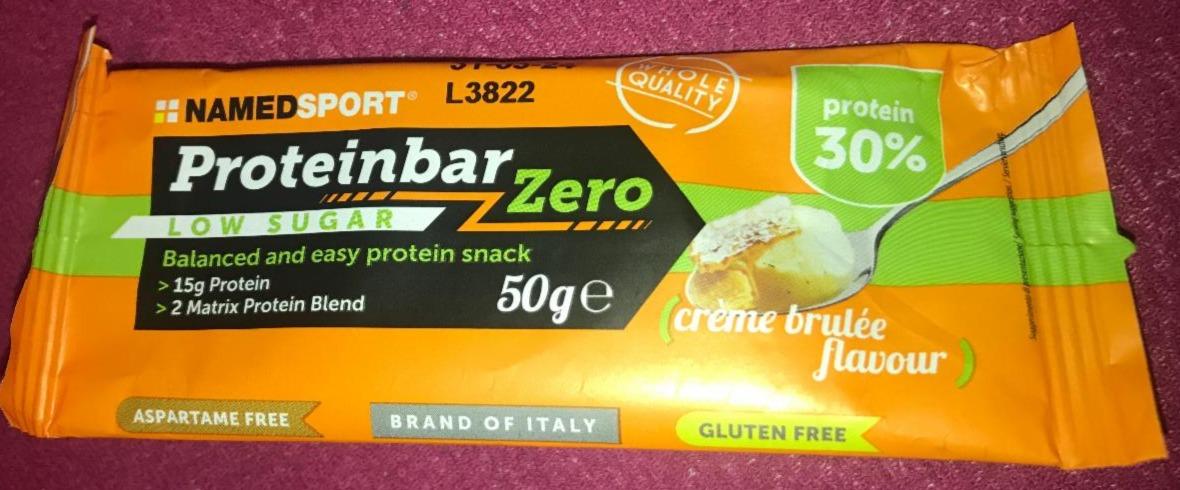 Fotografie - Proteinbar Zero créme brulée flavour Named Sport