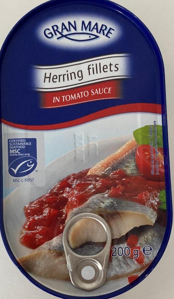 Fotografie - Herring fillets in tomato sauce Gran Mare
